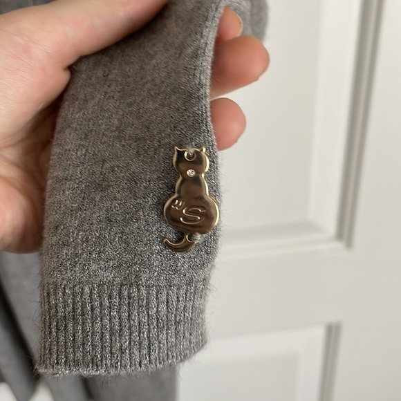 Gray Italian Siste’s Cardigan, Made From Angora - Picture 3 of 4